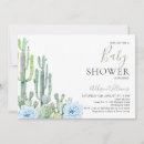 Search for succulent baby shower invitations Fiesta