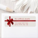 Search for red bow return address labels Traditional