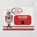 Search for robot boy invitations Retro