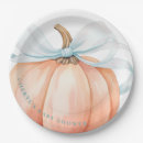 Search for pumpkin baby shower plates Watercolor