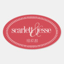 Search for oval monogram stickers Red