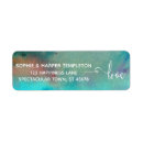 Search for red abstract return address labels Watercolor