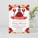 Search for red dress quinceanera invitations Gold