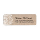 Search for burlap return address labels Lace