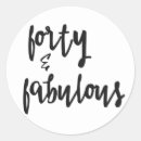 Search for forty and fabulous stickers Black
