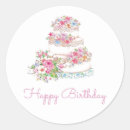 Search for floral birthday cake stickers Girly