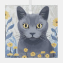 Search for russian blue cat ornaments Nebelung