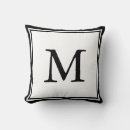 Search for black and white letter pillows Modern
