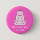 Search for customizeable birthday buttons Pink