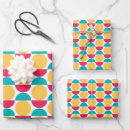 Search for geometric shapes wrapping paper Yellow