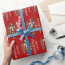 Search for merry christmas wrapping paper Red