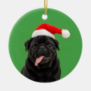 Search for black pug ornaments Funny