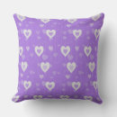 Search for purple hearts pillows Purple and white