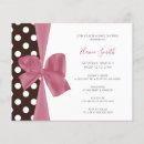 Search for brown baby girl shower invitations Polka dots