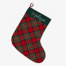 Search for green plaid christmas stockings Classic