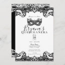 Search for black and white masquerade invitations Party