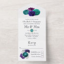 Search for purple and turquoise wedding invitations Botanical