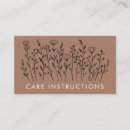 Recherche de care instructions business cards Instructions de soins