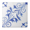 Search for blue leaf tiles Blue and white