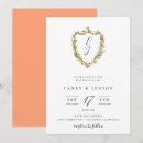 Search for watercolor crest wedding invitations Flowers