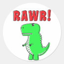 Search for cute green dinosaur stickers T rex