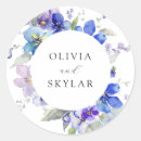 Search for purple blue wedding stickers Violet