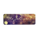 Search for gold bokeh return address labels Purple