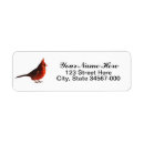 Search for male cardinal return address labels Red