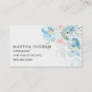 Recherche de fleurs bleues cartes visite Blanc