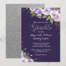Recherche de argent pourpre invitations Fleurs