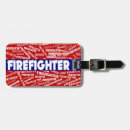 Search for firefighter luggage tags Red