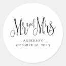 Search for mr and mrs wedding stickers Simple