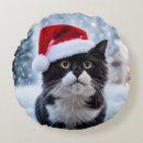 Search for christmas cat pillows Funny