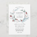 Search for winter wreath wedding invitations Watercolor