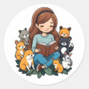 Search for girl reading stickers Reader