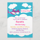 Search for airplane birthday invitations Pink