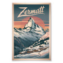 Search for vintage matterhorn posters Swiss alps