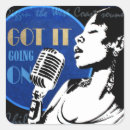 Recherche de chanteuse autocollants Microphone