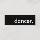 Recherche de danseur cartes visite Noir et blanc