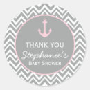 Search for pink chevron baby shower stickers Grey