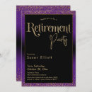 Search for purple retirement party invitations Retiring