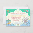 Search for merry go round birthday invitations Amusement park