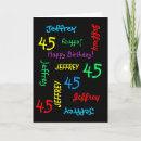 Search for 45th birthday cards Black