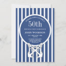 Search for nautical 50th birthday invitations Navy blue