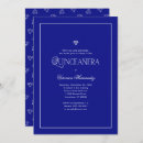 Search for elegant royal blue quinceanera invitations Modern