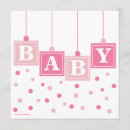 Recherche de bébé bloque invitations Rose