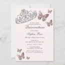 Search for blush quinceanera invitations Butterfly