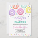 Search for doughnuts and diapers baby shower invitations Pink