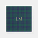 Recherche de tartan serviettes Monogramme