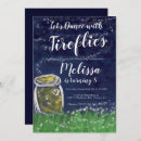 Search for fireflies birthday invitations Camping